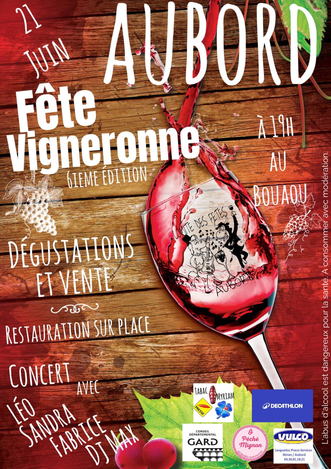Fête vigneronne samedi 21 juin Aubord