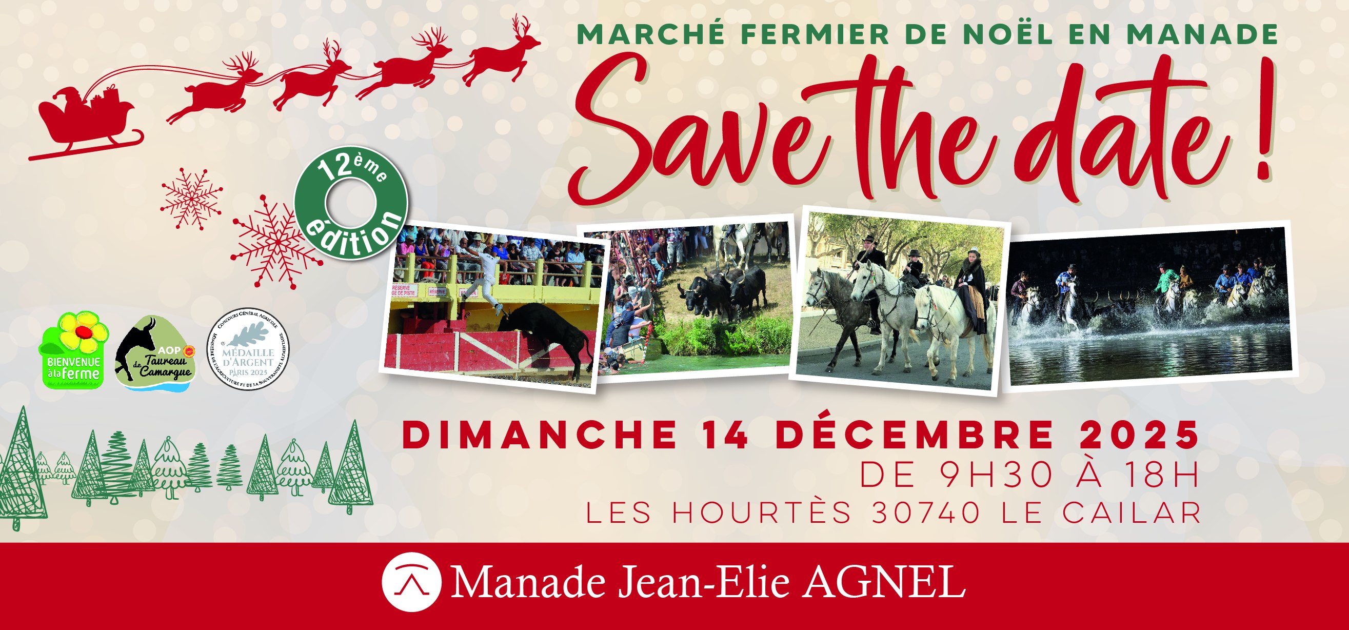 Marché fermier à la manade Agnel le 14 décembre au Cailar