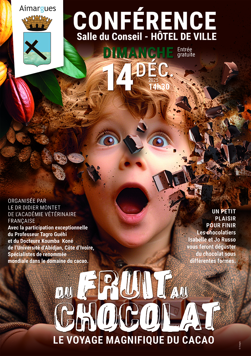 Conférence Du fruit au chocolat - dimanche 14 décembre à Aimargues