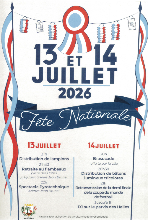 13 et 14 juillet Vauvert