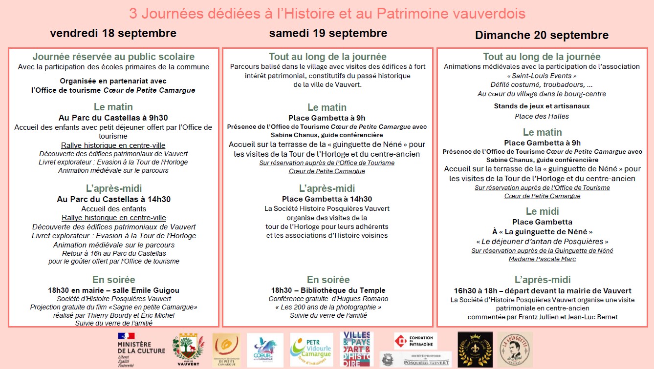 Journées Européennes du Patrimoine en Petite Camargue