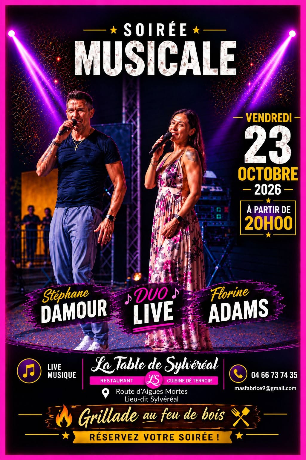 Soirée musicale : Stéphane Damour et Florine Adams