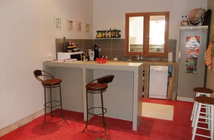 Mas Tolosan chambres d'hôtes Vauvert cuisine commune