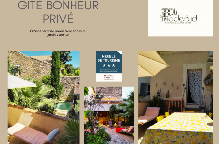 furnished tourist rental "Private happiness" Desire for south Vauvert 